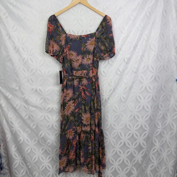 Julia Jordan Sweetheart Floral Puff Sleeve Fit & Flare Dress Size 6 NWT $119 - Picture 7 of 13